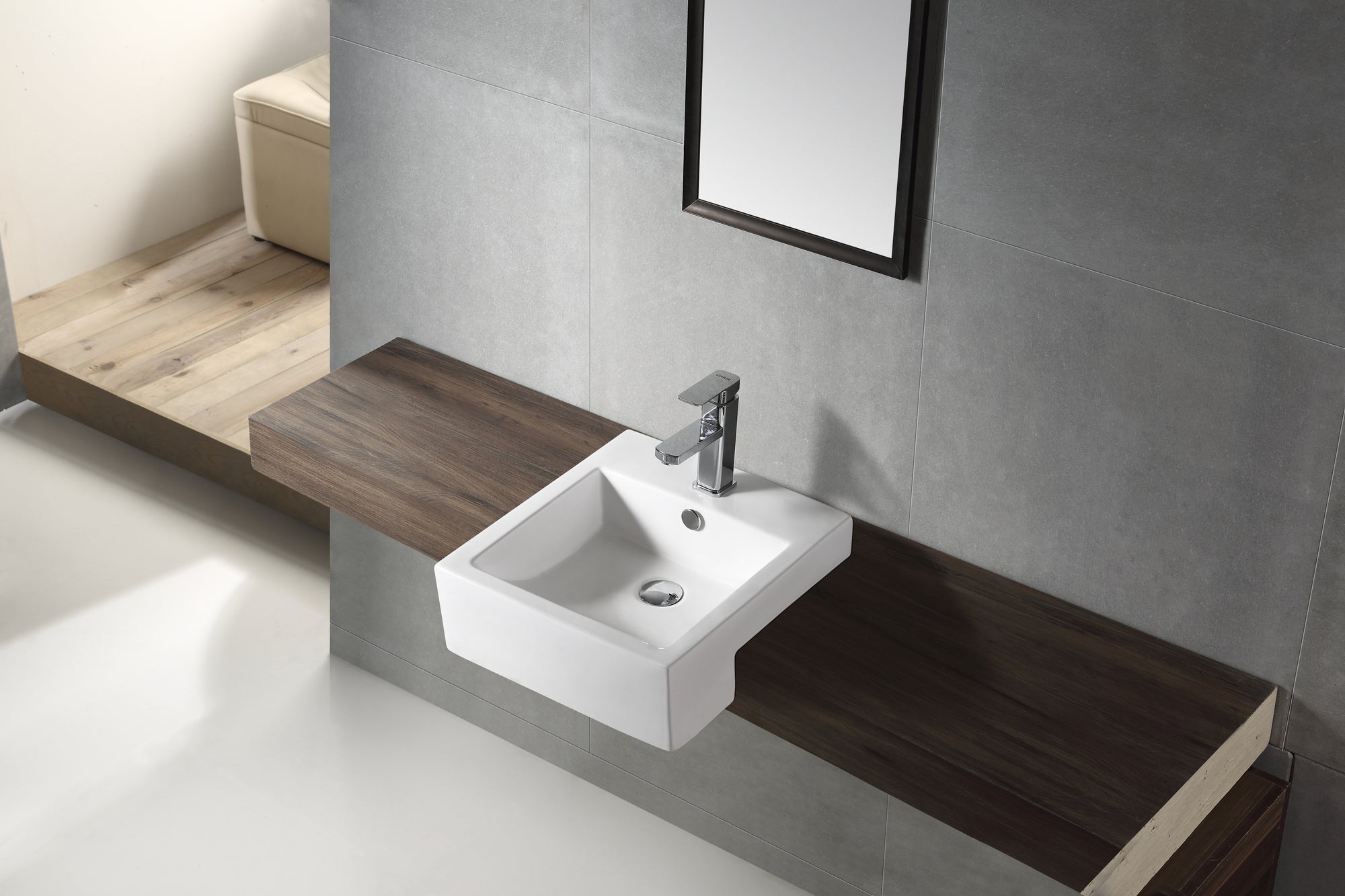 TE445 - Semi-Recess Square Basin