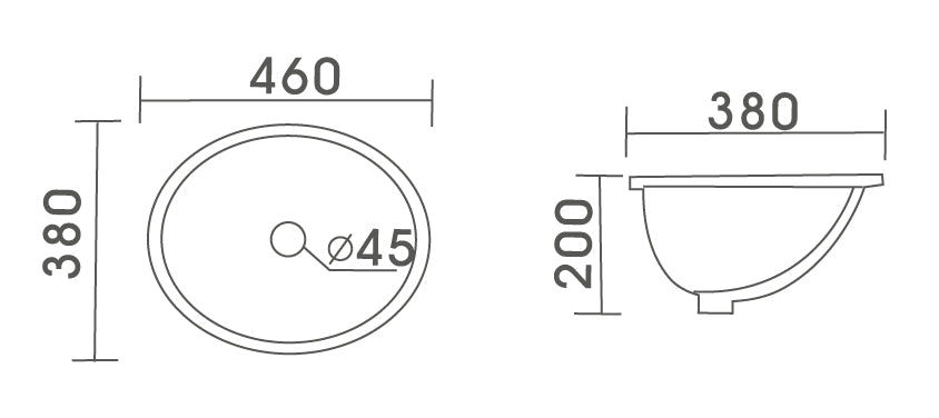 TE450- Under Counter Basin