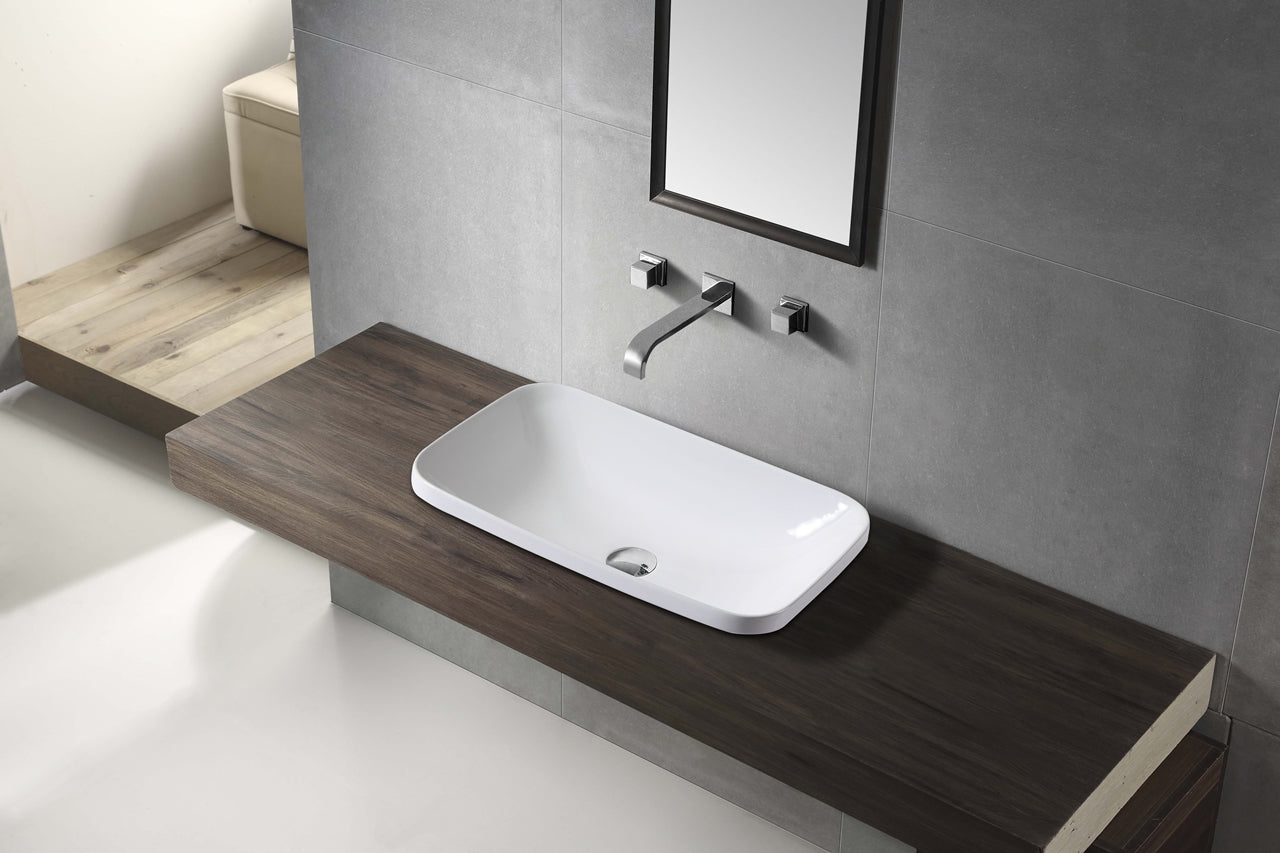 TE453- Half Insert Rectangle Basin Matte Finish
