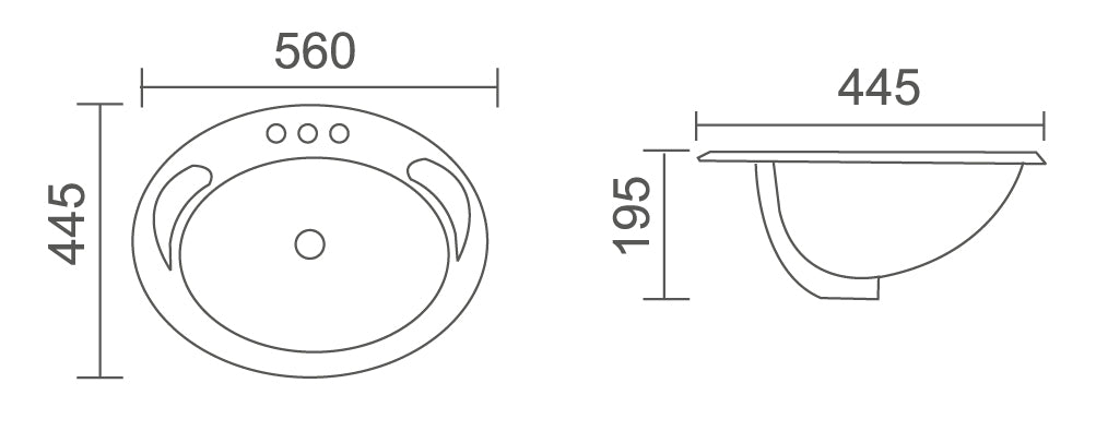 TE454  -  Insert Oval Basin
