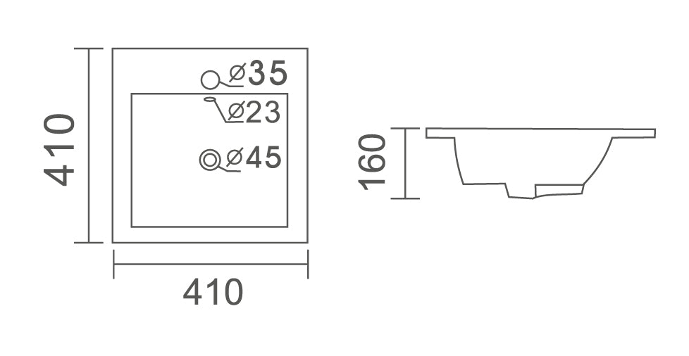 TE456  -  Insert Square Basin