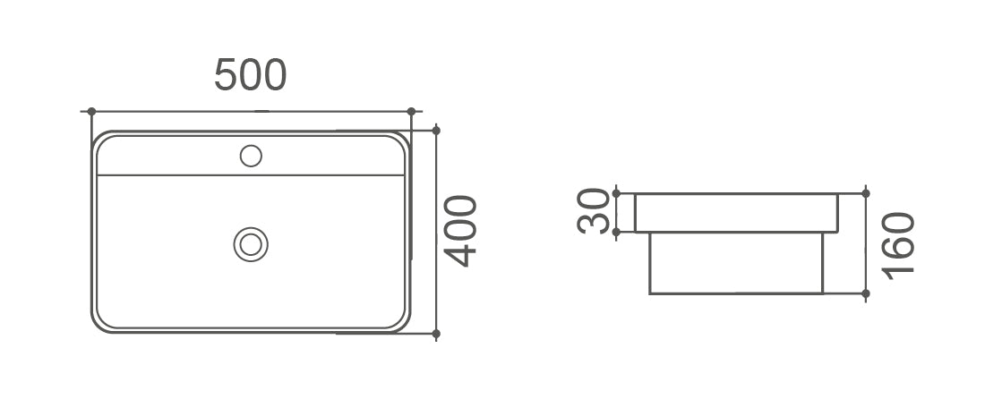 TE460 - Half Insert Rectangular Basin