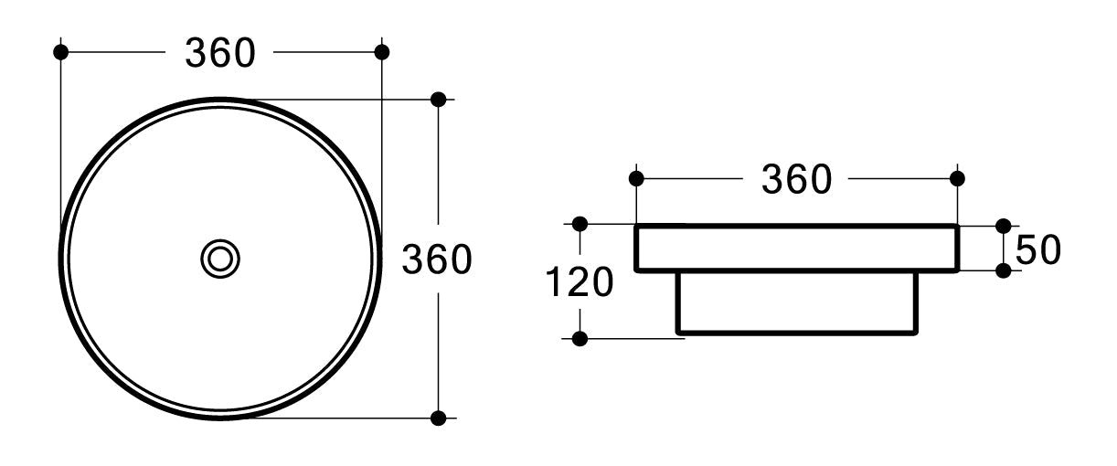 TE462-  Half Insert Basin Gloss  Finish