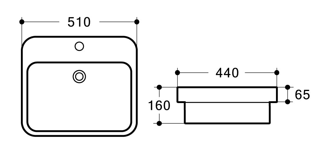 TE467 - Half Insert Basin