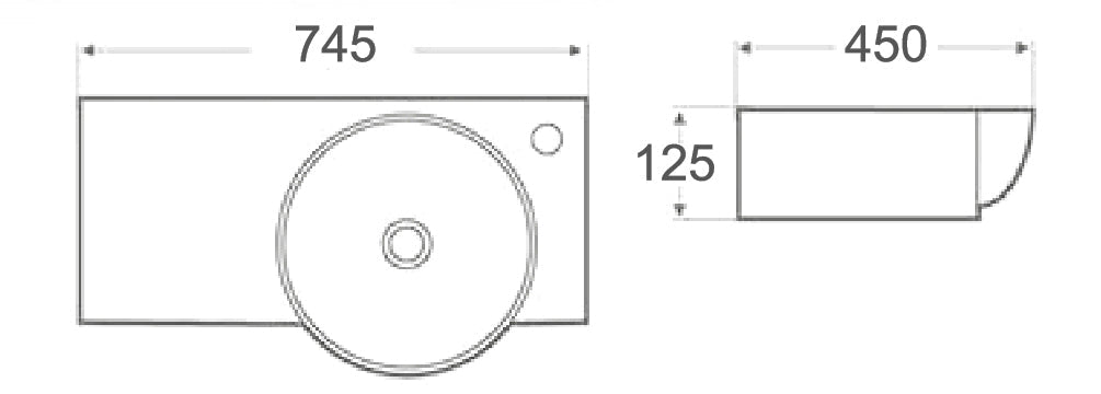 TE468 - Wall Hung Basin