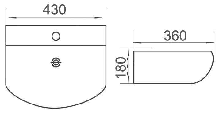 TE469 - Wall Hung Basin
