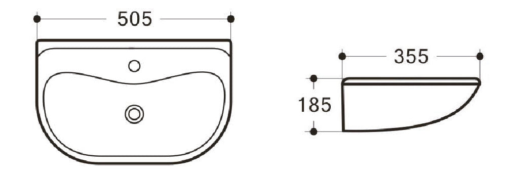 TE473 - Wall Hung Basin