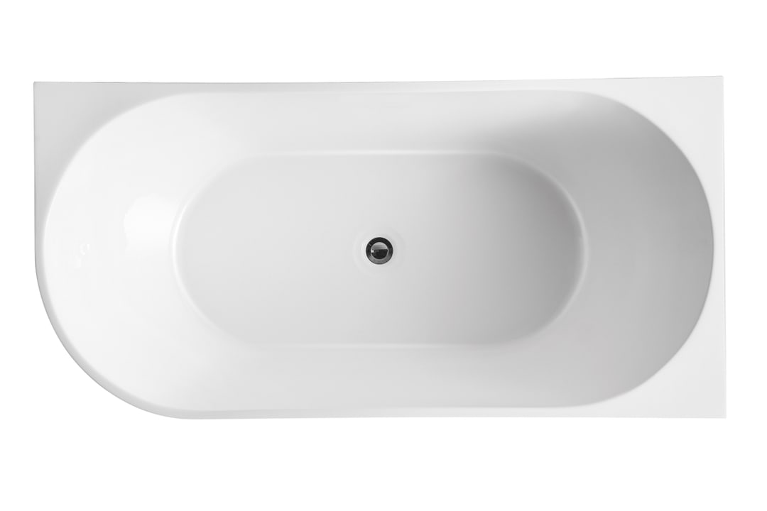 TE644 - Back and Right Side to Wall Corner Bath Tub 1700