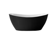 TE651 - Free Standing Bath Tub 1500mm - Gloss White Inside, Matte Black Outside
