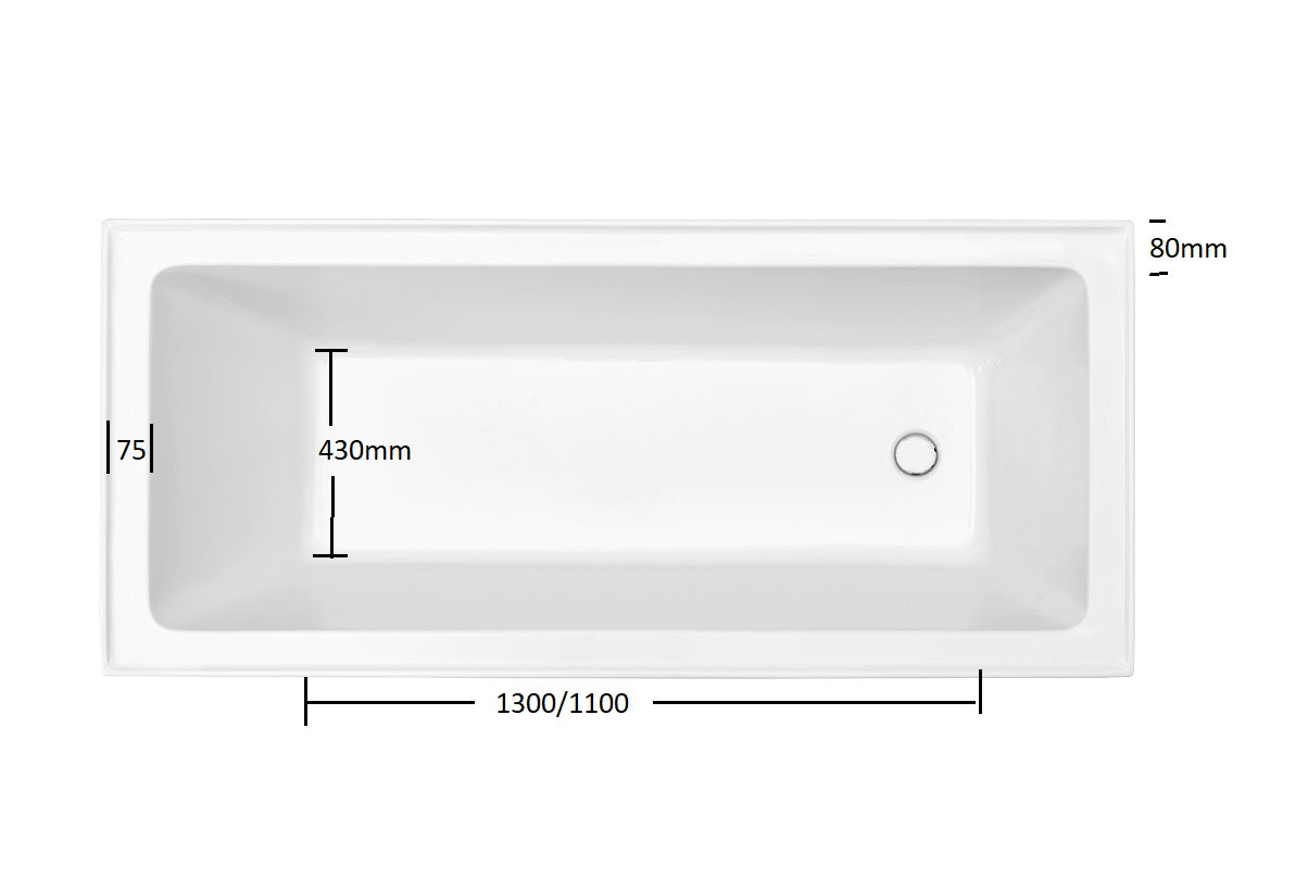 TE652 - Insert Bath Tub with Tile Lip 1700