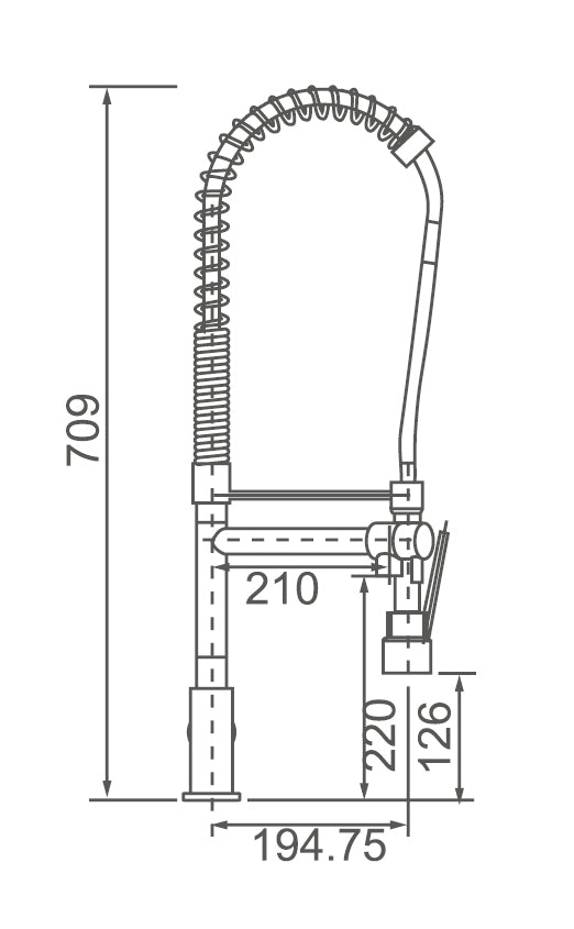 TE81 - Pull Out Sink Mixer