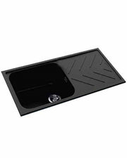 New Beethoven D100 Nera Black 1 and 1/4 Bowl Granite Kitchen Sink 860*500mm