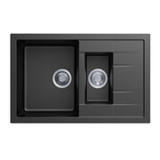 Carysil Mozzard Black 1 and 1/4 Granite Kitchen Sink 780*500mm