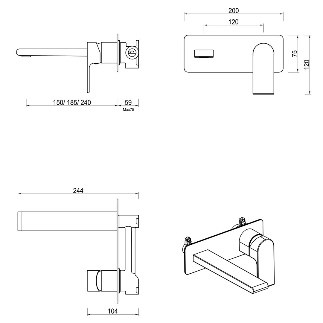 Beki Wall-Spout Combo