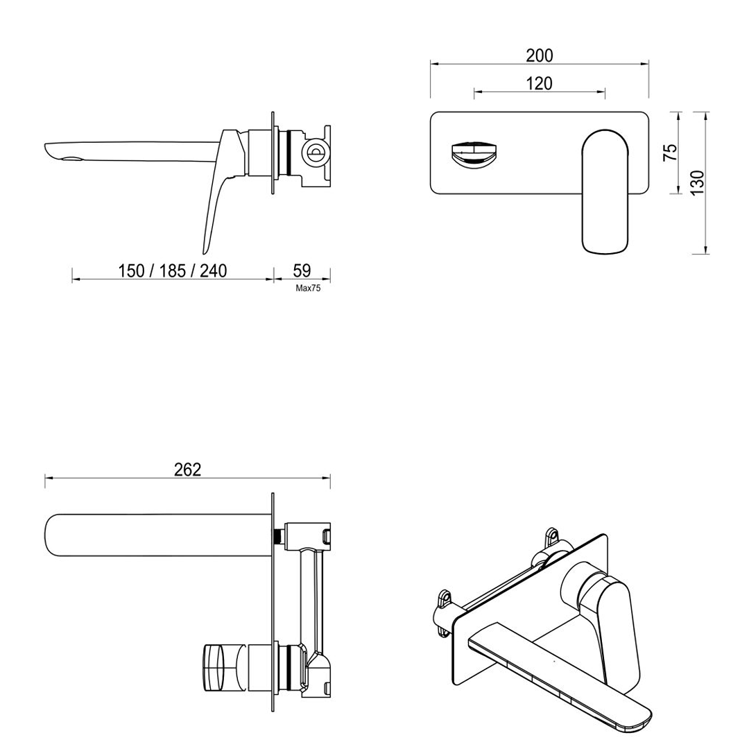 Kaza Wall-Spout Combo
