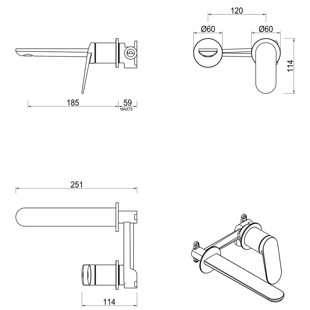 Lantra Wall-Spout Combo
