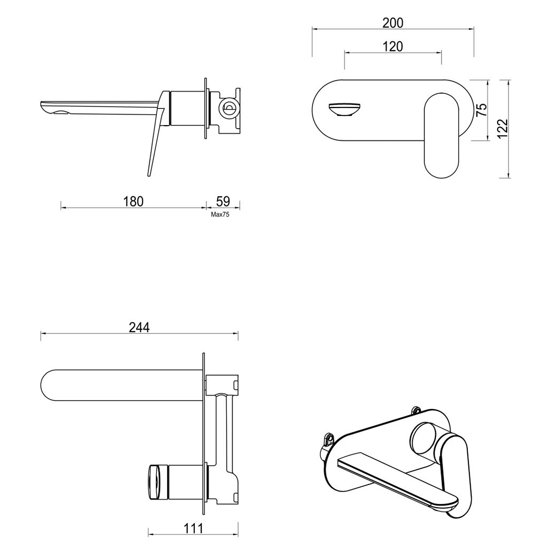 Lantra Wall-Spout Combo