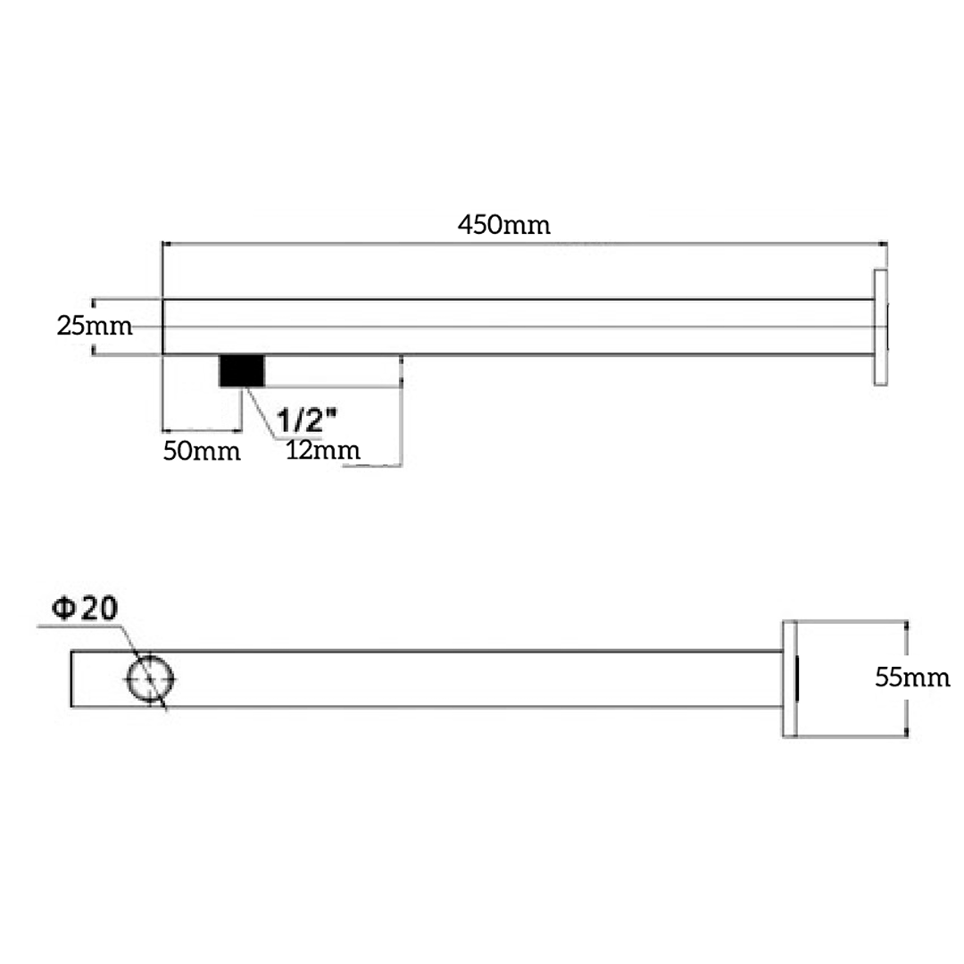 Mica Wall Shower Arm