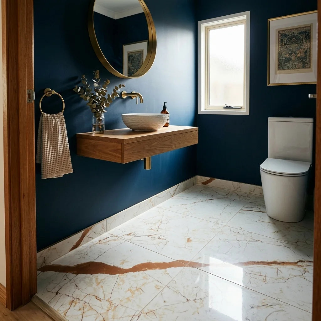 AQULAR 600X600 POLISHED — powder room