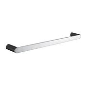 Norico Esperia Black & Chrome Solid Brass Single Towel Rail 800mm