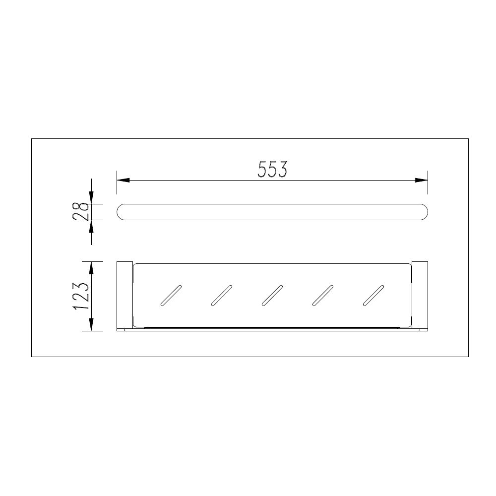Esperia Solid Brass Matte Black Towel Shelf
