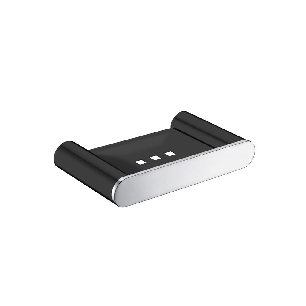 Esperia Solid Brass Black & Chrome Soap Dish
