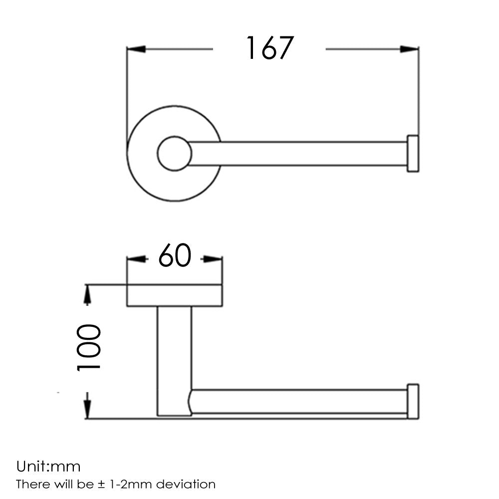 Norico Pentro Brushed Nickel Toilet Roll Holder