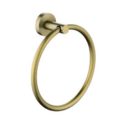 Norico Pentro Brushed Yellow Gold Round Wall Mounted Round Hand Towel Ring