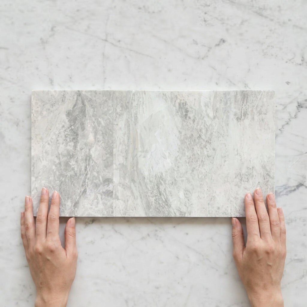 BHCA16 Nimbus White Honed Marble 914x457x15
