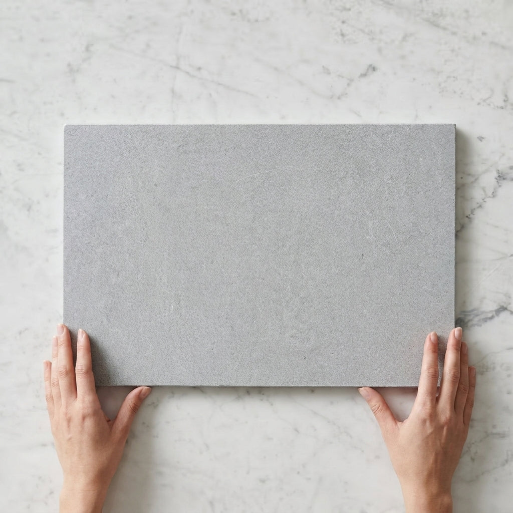 BHCA17 Pearl Grey Tumbled &amp; Sandblasted Marble 610x406x12