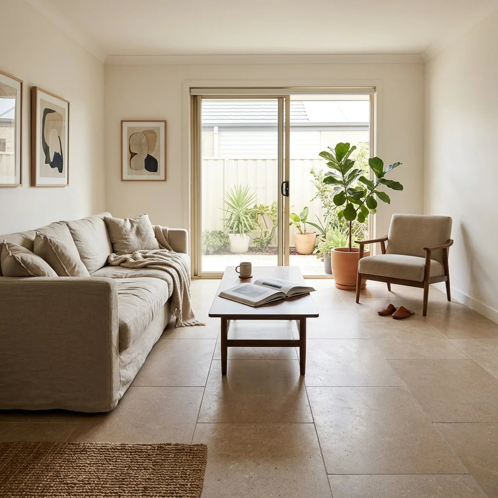BHCA4 610x406x12 Tumbled &amp; Acid Washed Limestone — living room