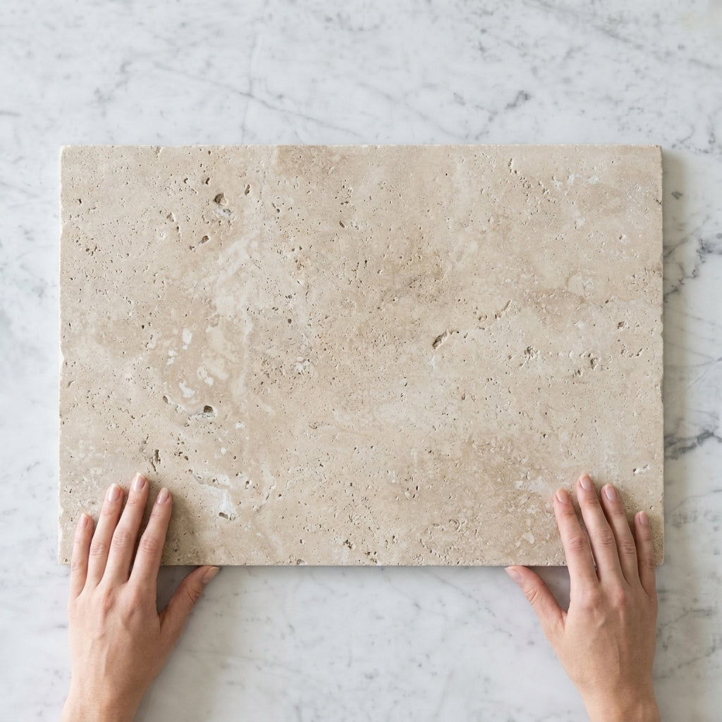 BHCA9 Natural Blend Honed &amp; Filled Travertine 610x406x12