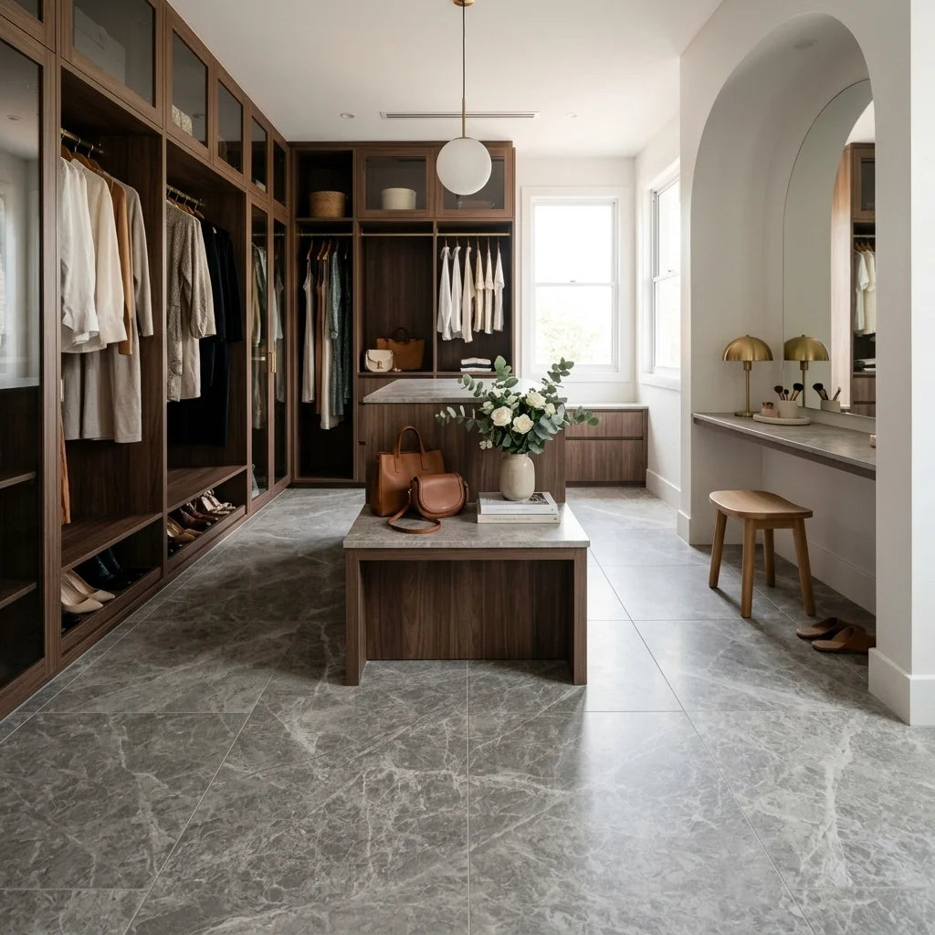 BHCI06 TUNDRA GREY STONE SATIN 600 X 600 — walk-in robe