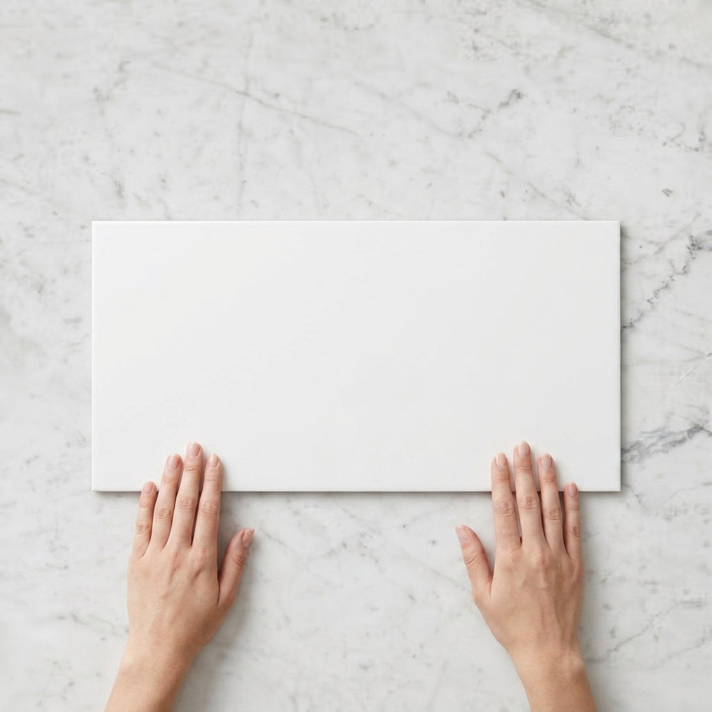 BHCN26 PLAIN WHITE TILE POLISHED 600 x 300