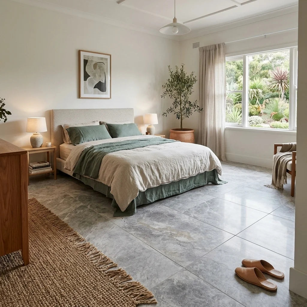 BHCS113 / BHCS117 TUNDRA GREY 600X600 POLISHED — bedroom