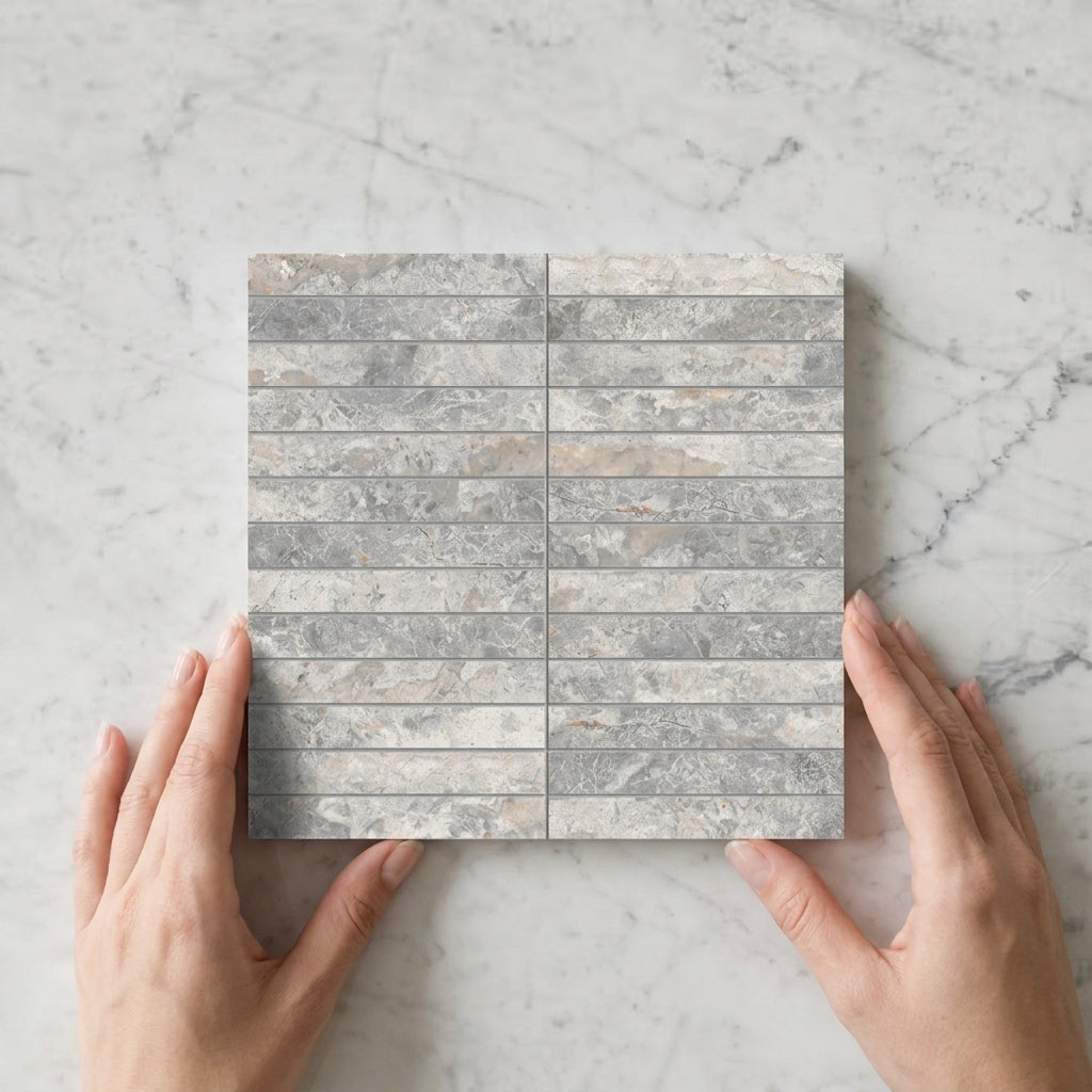 BHCS120	PARADISE TUNDRA GREY  FINGER MOSAIC