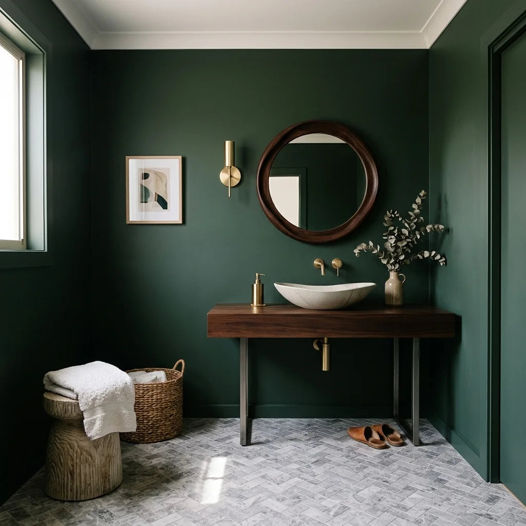 BHCS121 PARADISE TUNDRA GREY HERRINGBONE MOSAIC — powder room