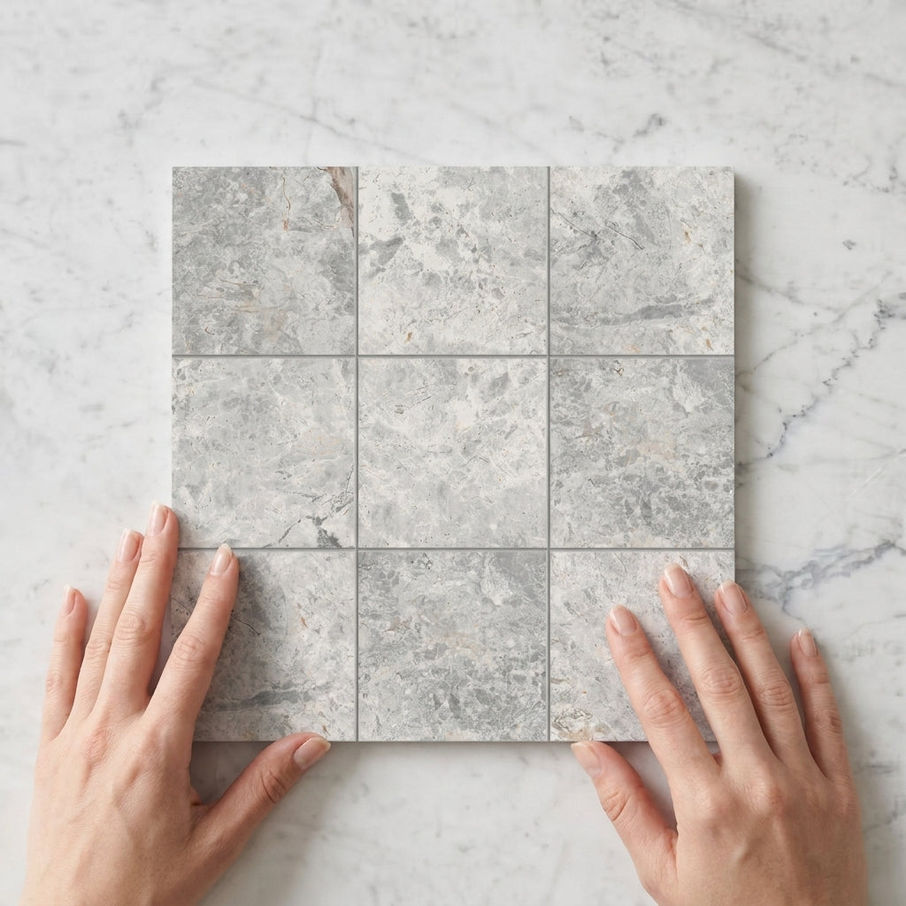 BHCS122	PARADISE TUNDRA GREY SQUARE MOSAIC