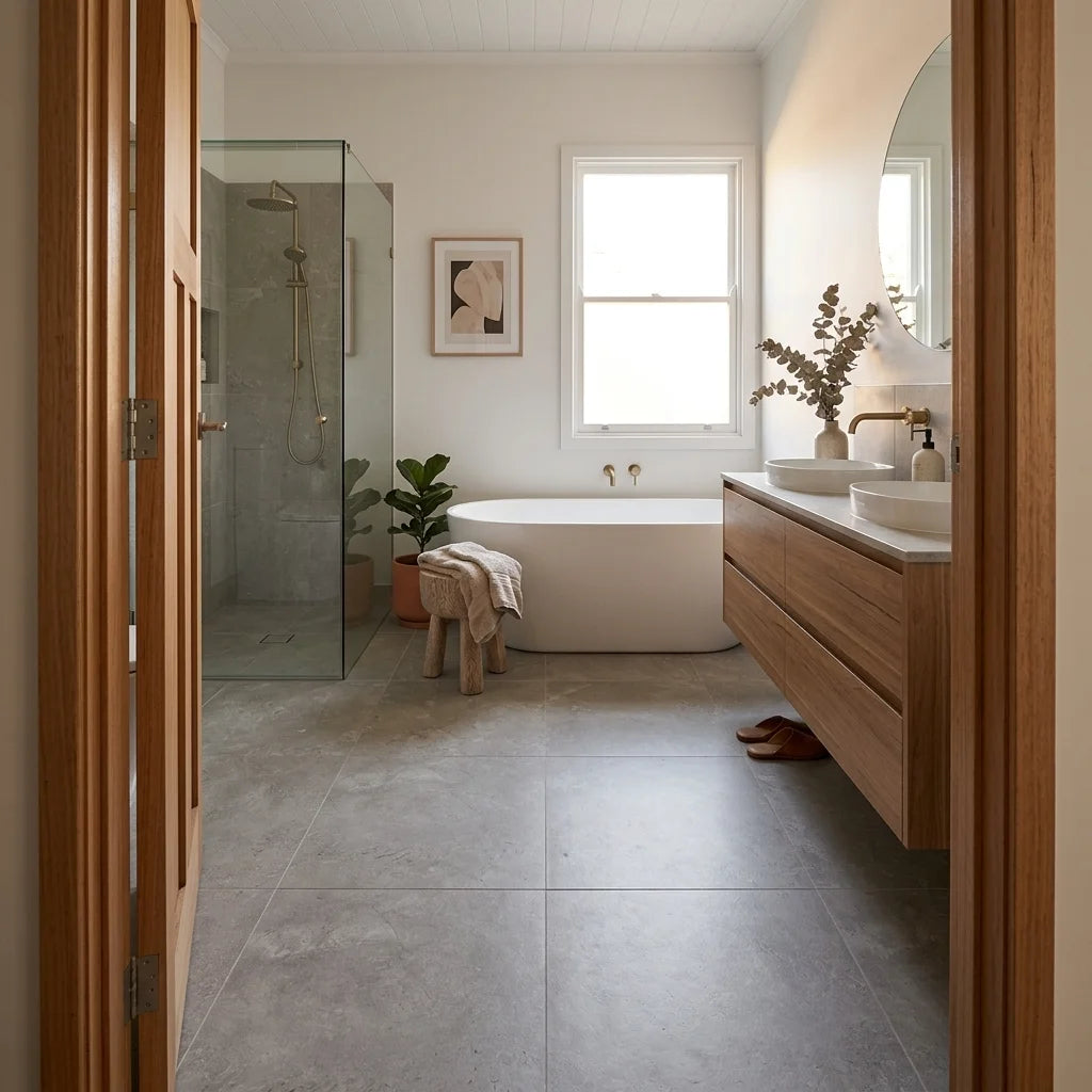 BHCS140 600X600 MATT SMOOTH GRIP — ensuite bathroom