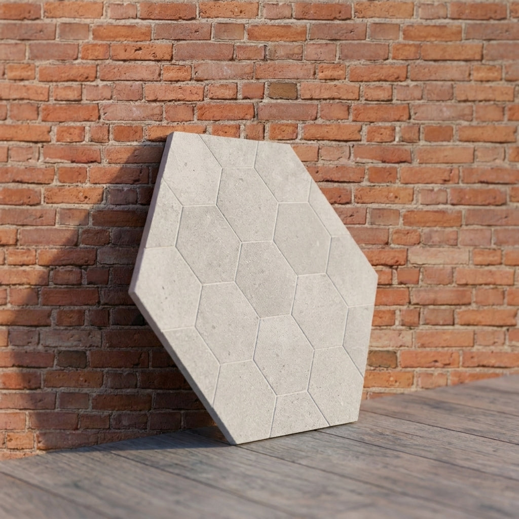 BHCS22 Light Grey Hexagon Mosaic