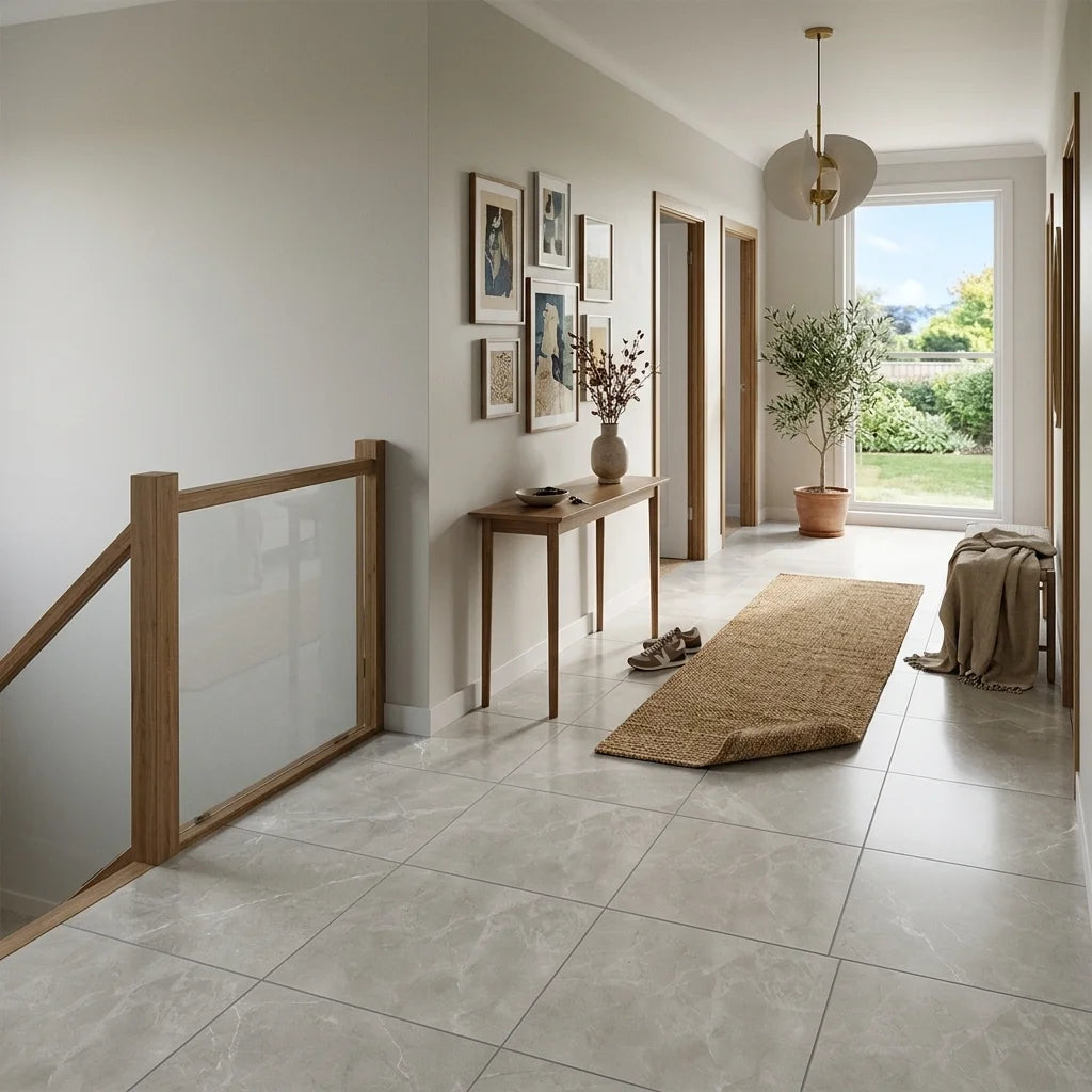 BHCS4 ELEGANT L GREY 600X600 POLISHED — stair landing