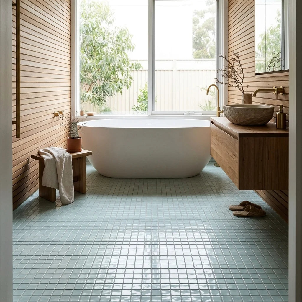 BHCS52 100x100x9 GLOSS — Japanese-inspired ensuite