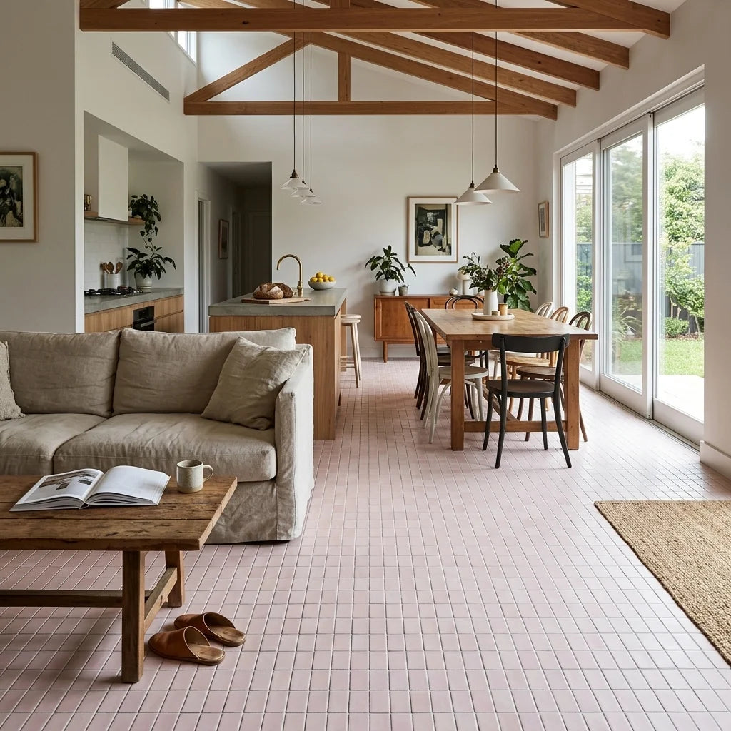 BHCS60 76x152x9 MATT — open-plan living + dining + kitchen