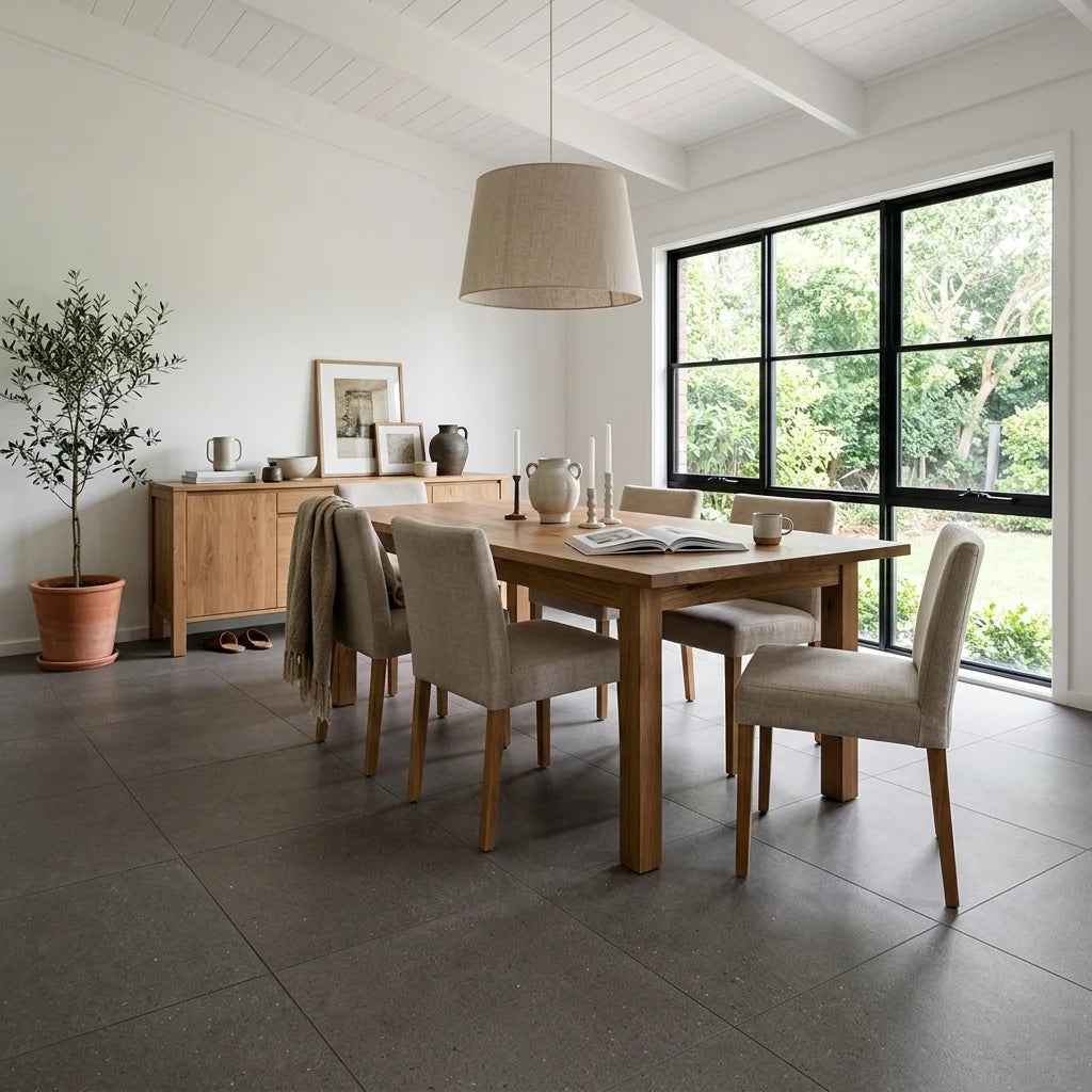 BHCV104 SPARKLE CHARCOAL 600X600 MATT — dining room