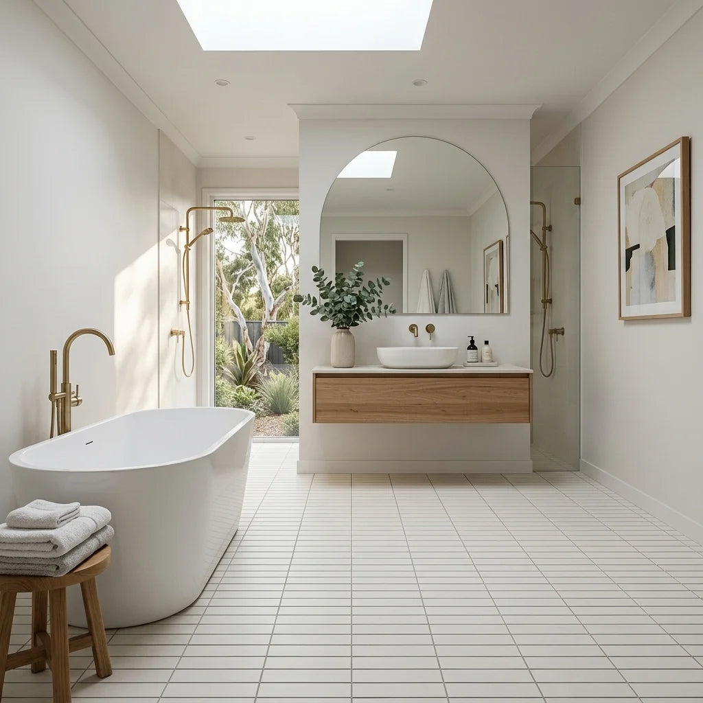 BHCV153 Bar white MATT 32.5*145 — main bathroom
