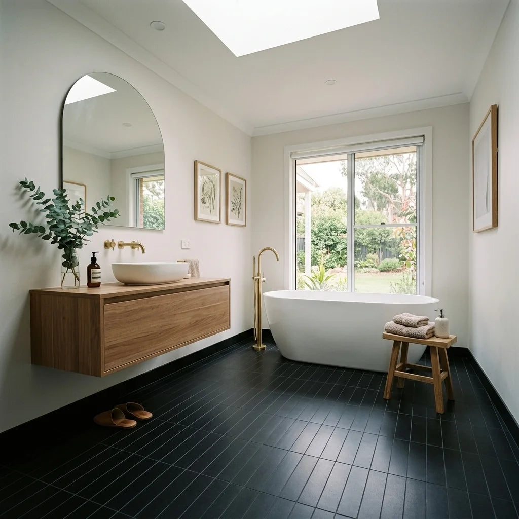 BHCV154 Bar Black MATT 32.5*145 — main bathroom