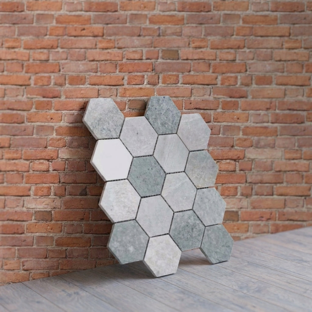 BHCV44 calcutta green hexagon 73*73*7MM