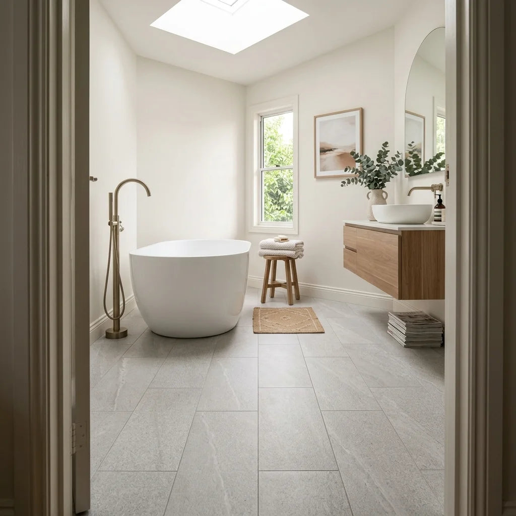 BHCV88 PARIS LIGHT GREY 600X600 MATT — main bathroom