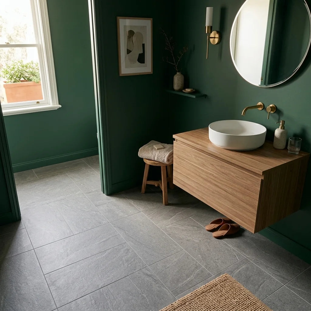 BHCV90 PARIS DARK GREY 600X600 MATT — powder room