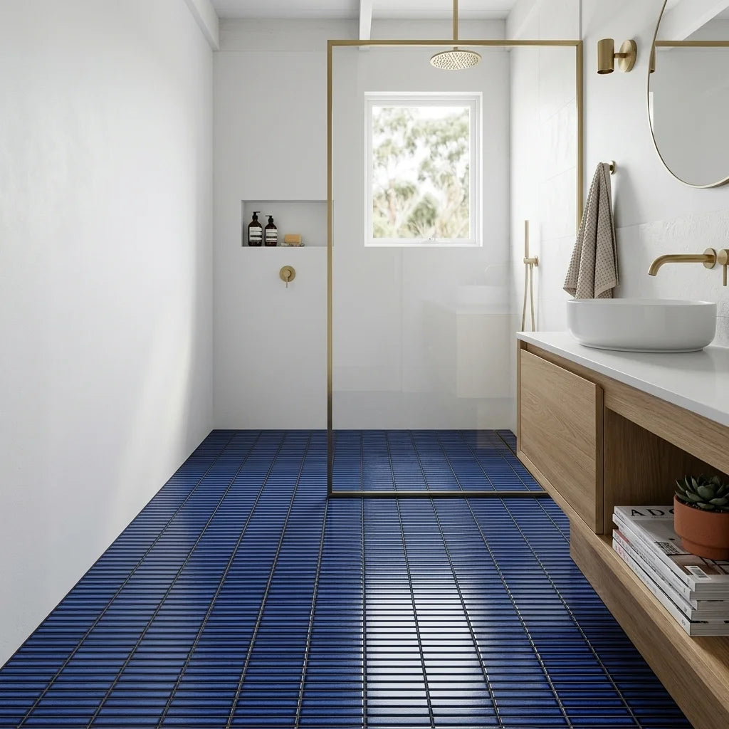 BHCV66 MINI KIT KAT DARK BLUE MOSAIC 282*308 — walk-in shower